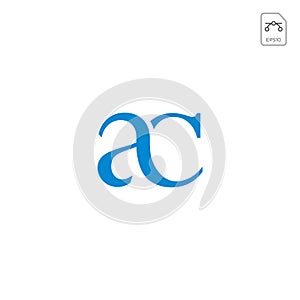 initial AC, CA, A, C Logo template photo