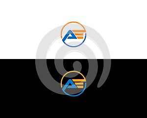 Initial AE Letter Logo Design