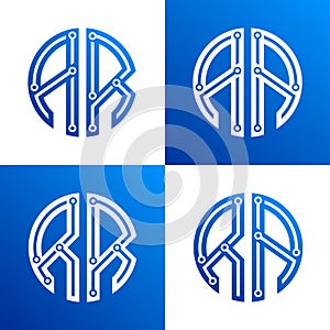 Initial AR RA Letter Logo