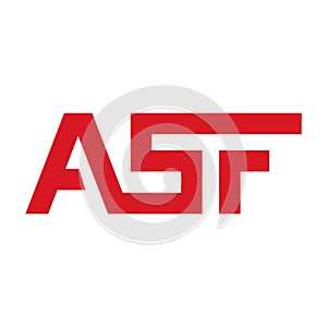 initial asf letter logo vector icon