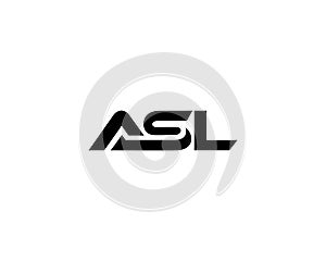 Initial ASL Letter Logo Vector