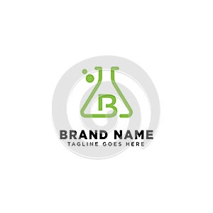 initial b molecular dna logo design template vector illustration icon element