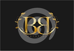 Initial BB Letter Linked Swoosh Rounded Monogram Logotype