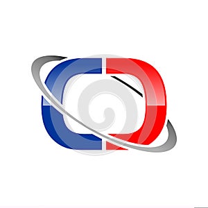 Initial CC Lettermark Global Satellite Media Symbol Graphic Design photo