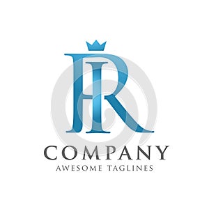 initial connected letters ri or ir  logo photo