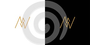 The initial design of the letter MW is unique and modern