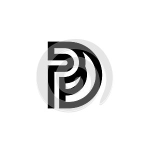 Initial DP Line Simple Monogram Logos. Vector stock Initial DP Logos