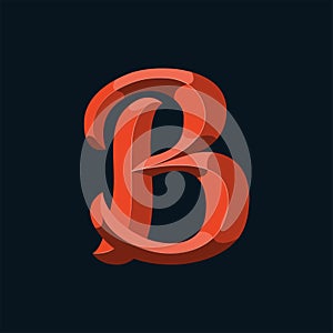 Initial or drop cap 3d letter concept