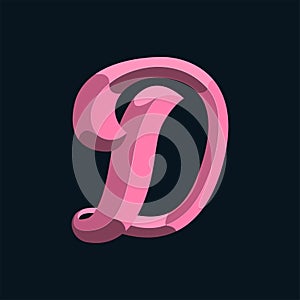 Initial or drop cap 3d letter concept