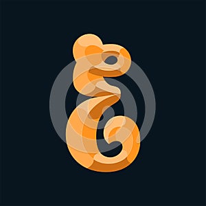 Initial or drop cap 3d letter concept