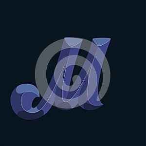 Initial or drop cap 3d letter concept