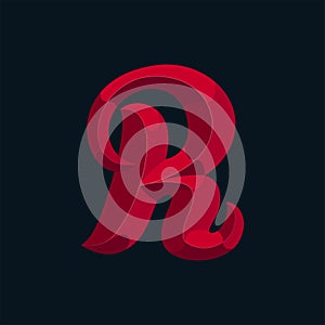 Initial or drop cap 3d letter concept