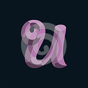 Initial or drop cap 3d letter concept