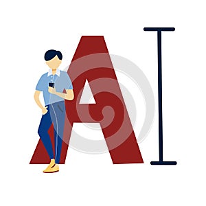 Initial or drop cap letter concept