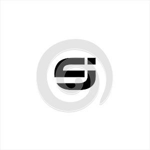 Initial EJ Logo monogram design template. Simple shape elegant style modern logo.