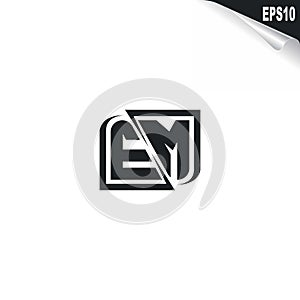 Initial EM logo design with Shape style, Logo business branding