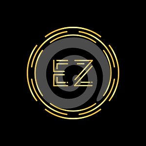 Initial EZ Letter Logo With Creative Modern Business Typography Vector Template. Digital Abstract Letter EZ Logo Design