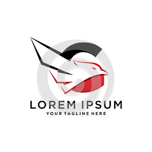 Initial G Letter Eagle Logo Icon with Creative Eagle Head Vector