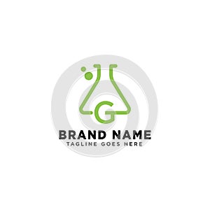 initial g molecular dna logo design template vector illustration icon element