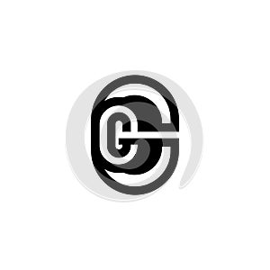 Initial GC Line Simple Monogram Logos. Vector stock Initial GC Logos