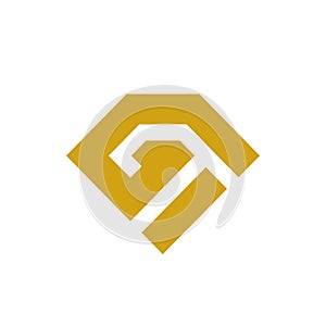 Initial GI diamond logo, luxury letter monogram, sapphire gemstone symbol
