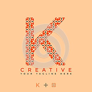 INITIAL K LETTER LUXURY ORNAMENT MONOGRAM LOGO