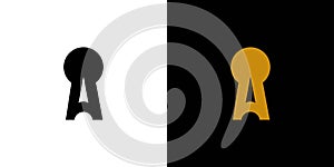 The initial A key logo design is simple and unique