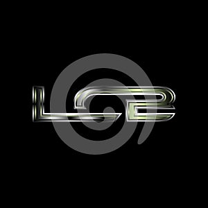 Initial LCB Geometric Modern Business Technology Creative Design Logo
