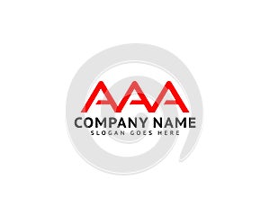Initial Letter AAA Logo Icon Design Template