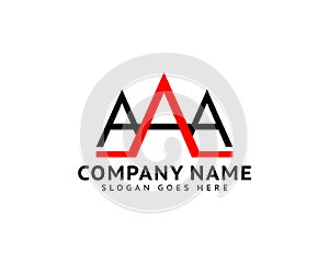 Initial Letter AAA Logo Icon Design Template