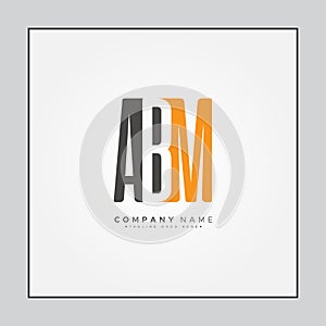 Initial Letter ABM Logo - Minimal Business Logo for Alphabet A, B and M