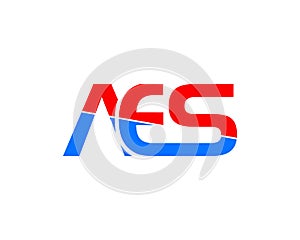Initial Letter AES Logo Template Design photo