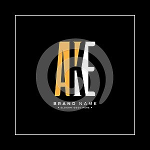 Initial Letter AKE Logo - Minimal Business Logo for Alphabet A, K and E