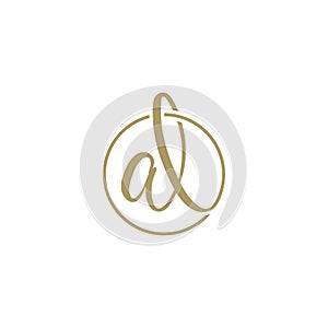 Initial letter AL logo vector