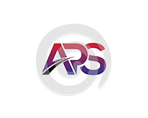 Initial letter APS logo icon. photo