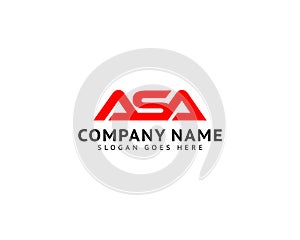 Initial Letter ASA Logo Template Design