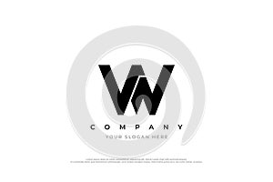 Initial Letter AW or WA Logo Design