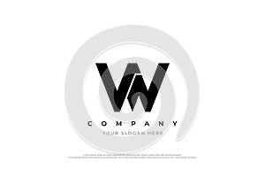 Initial Letter AW or WA Logo Design photo