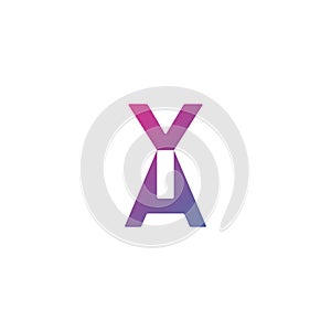 Initial letter AY logo design vector