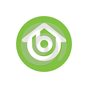 Initial letter b house logo design, alphabet b home logo icon vector