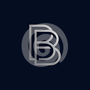 The initial letter BB logo design