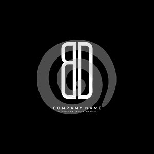 Initial Letter BD Logo - Minimal Alphabet Logo