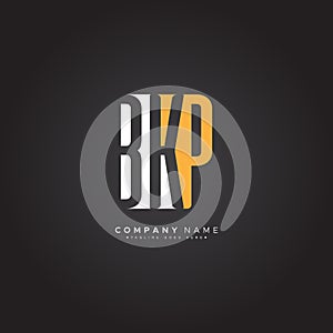 Initial Letter BKP Logo - Simple Monogram Logo for Initials B, K and P
