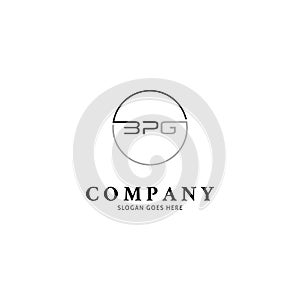 Initial Letter BPG Icon Vector Logo Template Illustration Design