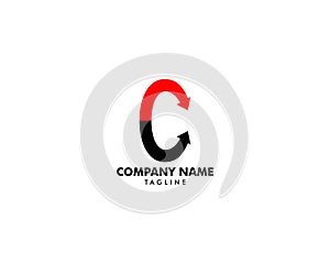 Initial Letter C Arrow Logo Template Design