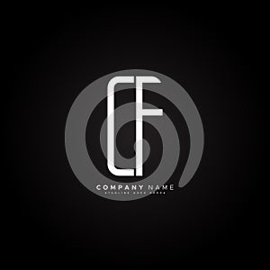 Initial Letter CF Logo - Simple Alphabet Logo