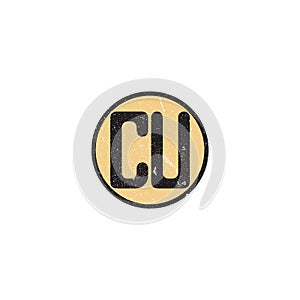 Initial Letter CU Logo applied for Business and Finance Company Logo.