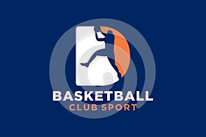 Initial letter D basketball logo icon. basket ball logotype symbol,