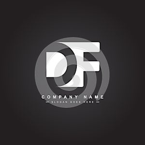 Initial Letter DF Logo - Minimal Business Logo