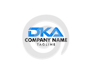 Initial Letter DKA Logo Template Design